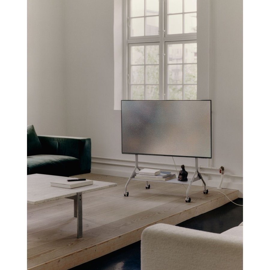 Pedestal Moon TV-Stander 107 cm, Cloudy Silver